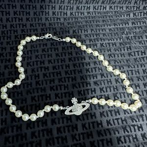 Vivienne WestWood Silver Pearl Necklace